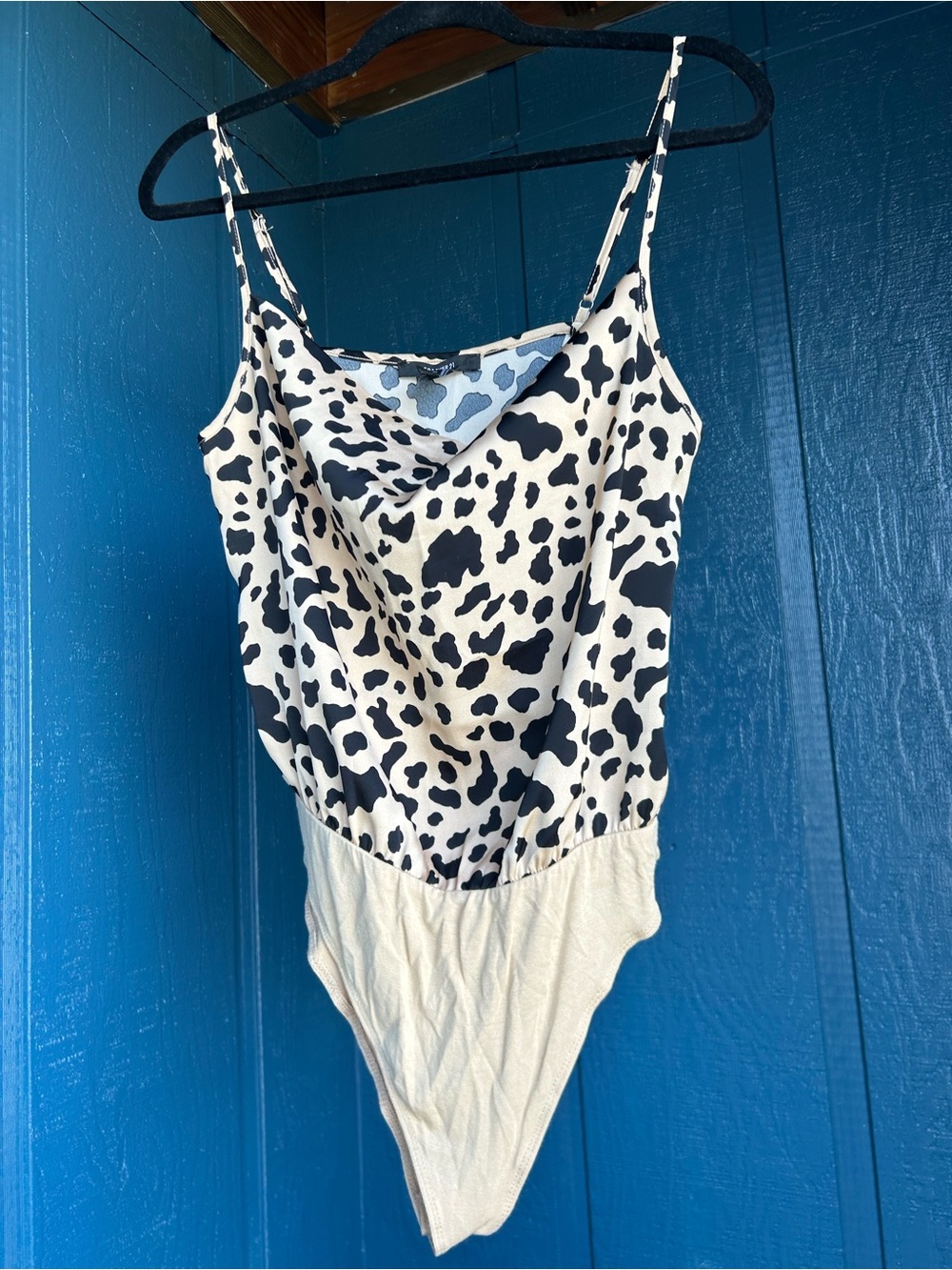 Forever 21 Neutral Animal Print Cami Bodysuit